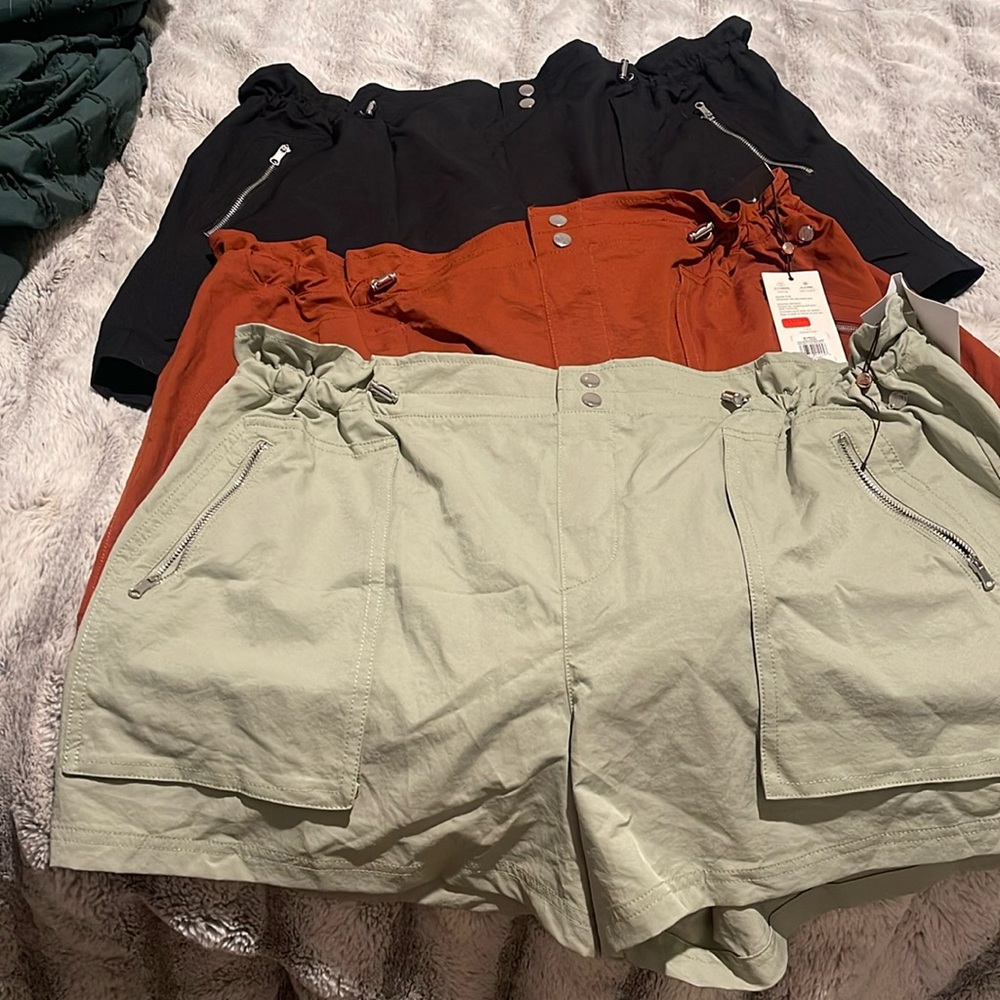 Calia High Waisted Paper Bag Shorts